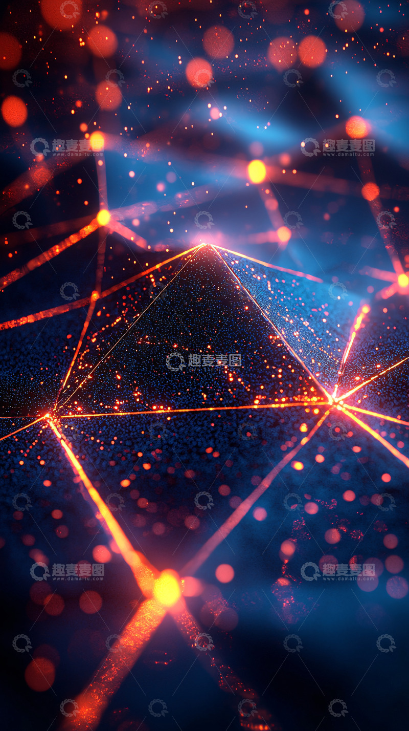 高清大图下载【趣麦麦图】未来科技感网络连接