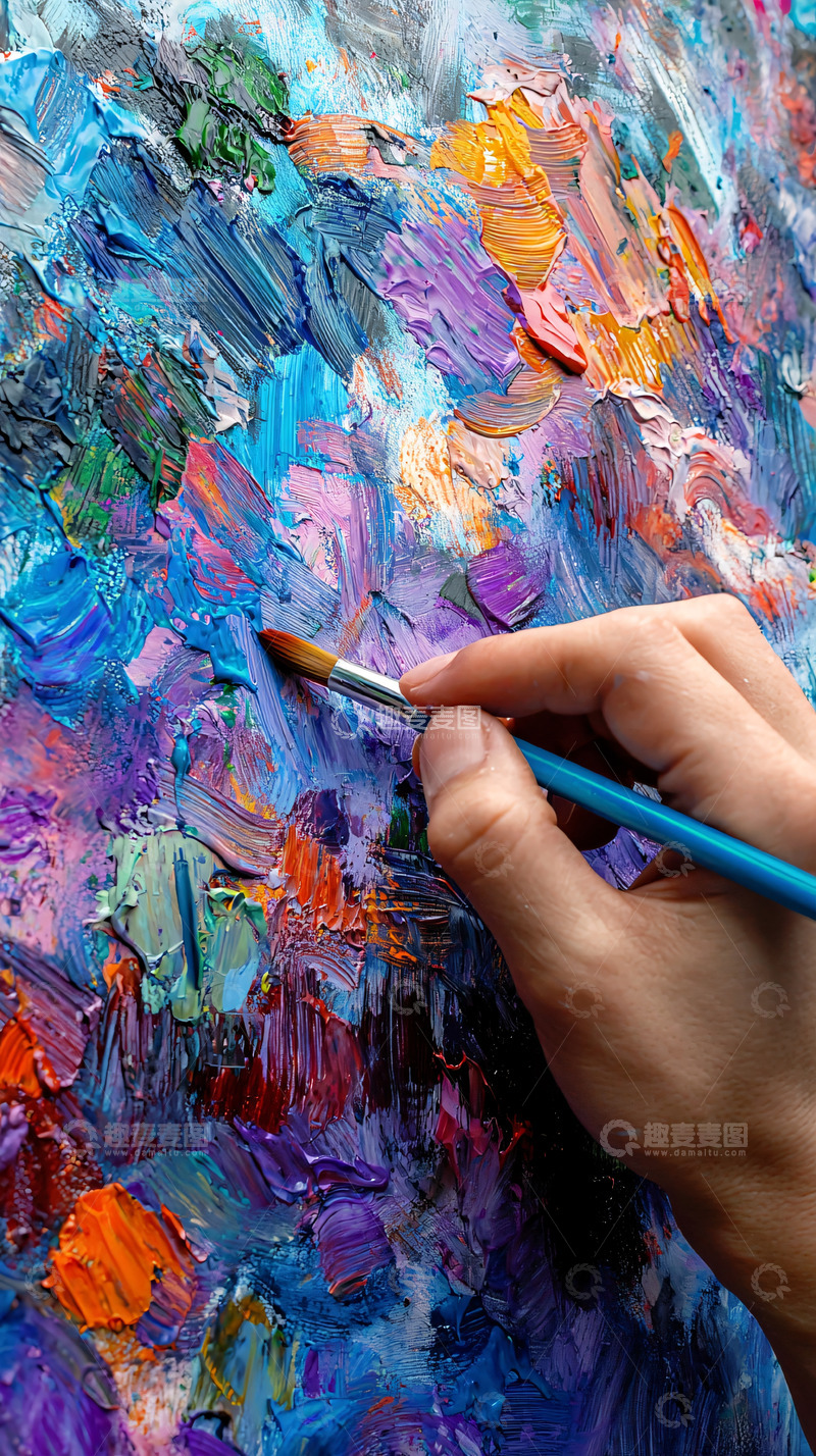 高清大图下载【趣麦麦图】油画颜料调色过程