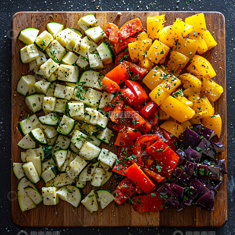 高清大图下载【趣麦麦图】彩色蔬菜丁