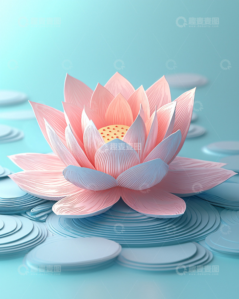 高清大图下载【趣麦麦图】粉色莲花