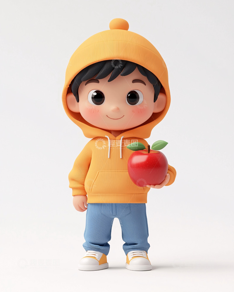 高清大图下载【趣麦麦图】卡通男孩