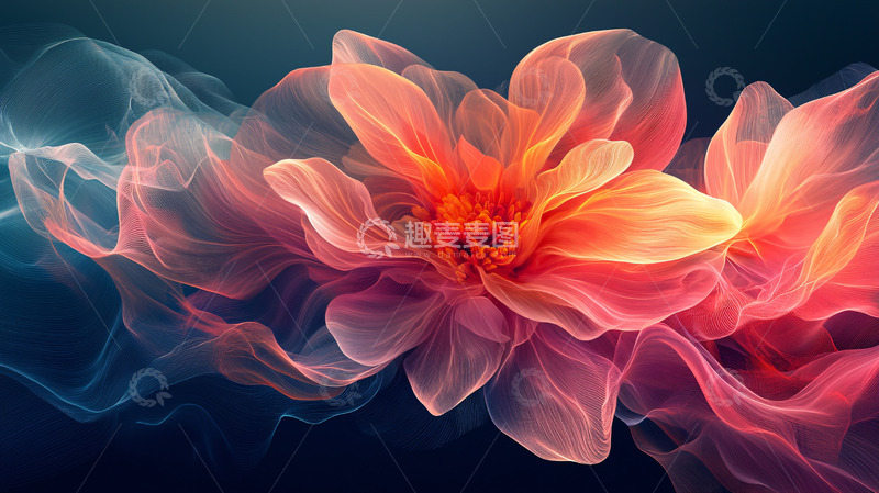 高清大图下载【趣麦麦图】梦幻烟雾花朵