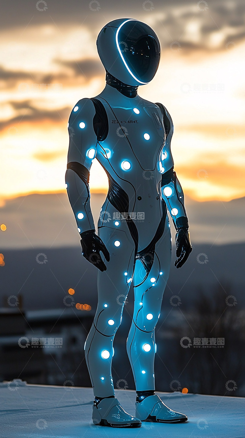 高清大图下载【趣麦麦图】未来科技感机器人