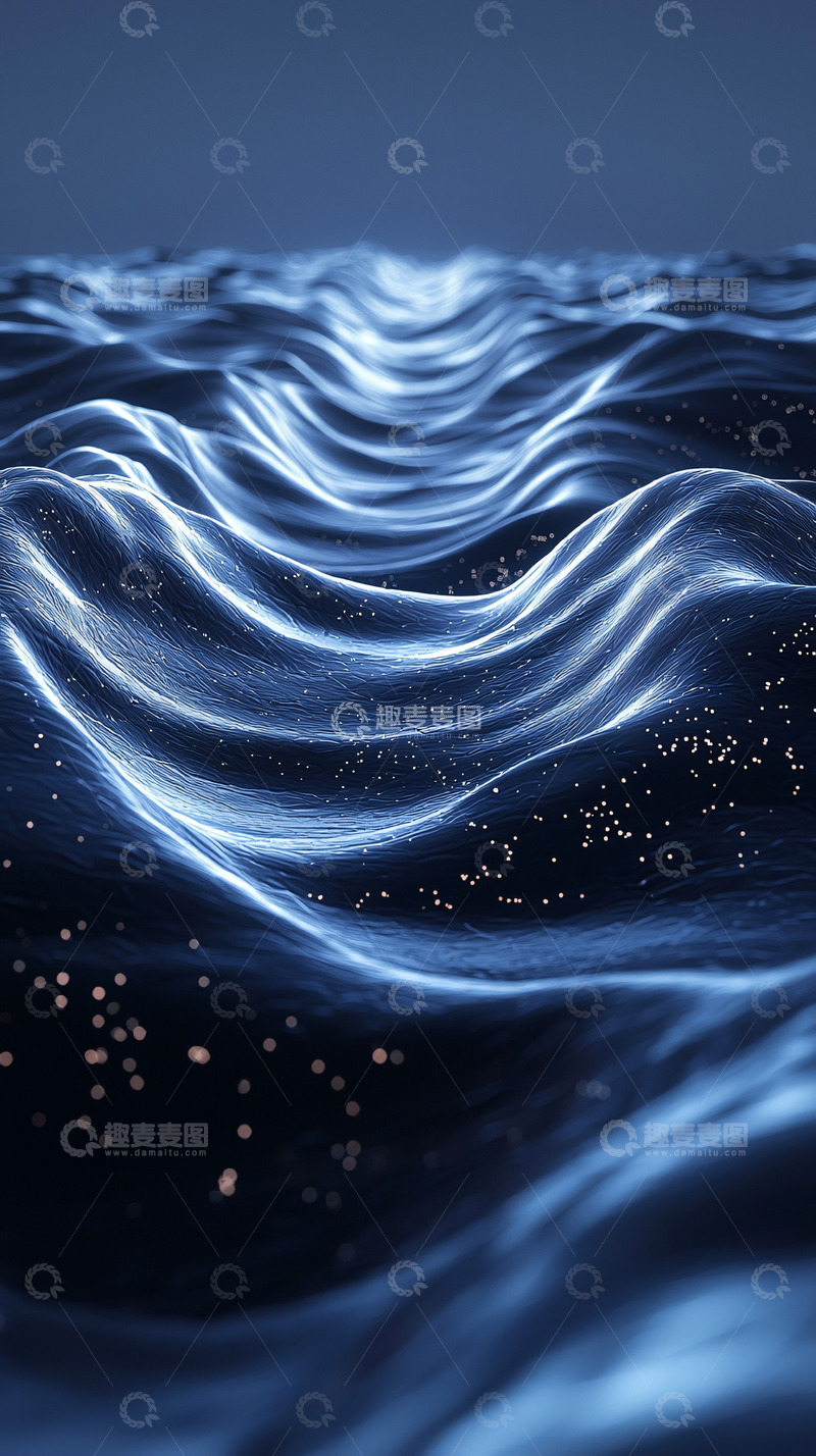 高清大图下载【趣麦麦图】波光粼粼的蓝色海面