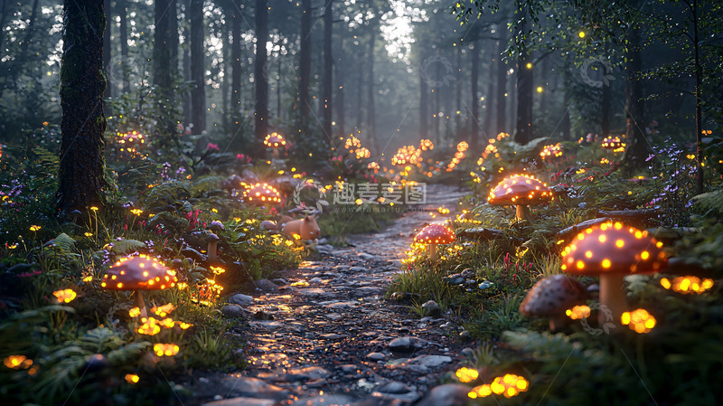 高清大图下载【趣麦麦图】梦幻森林小路15