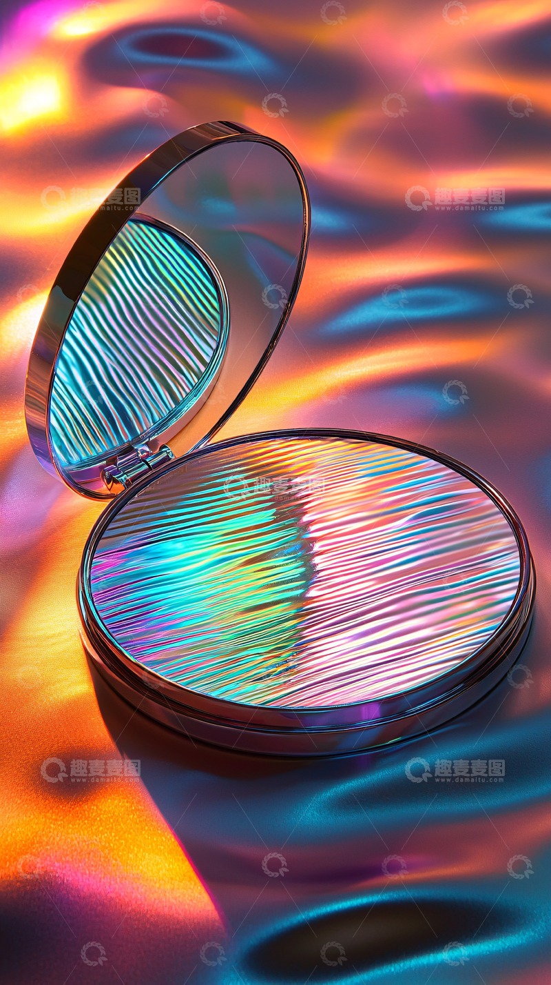 高清大图下载【趣麦麦图】圆形粉饼盒