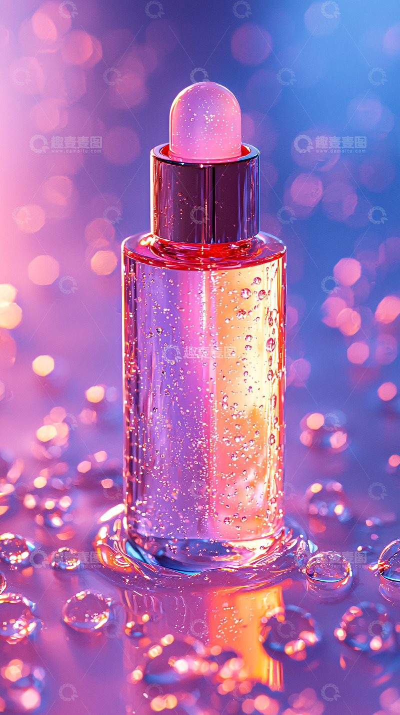 高清大图下载【趣麦麦图】粉色液体瓶