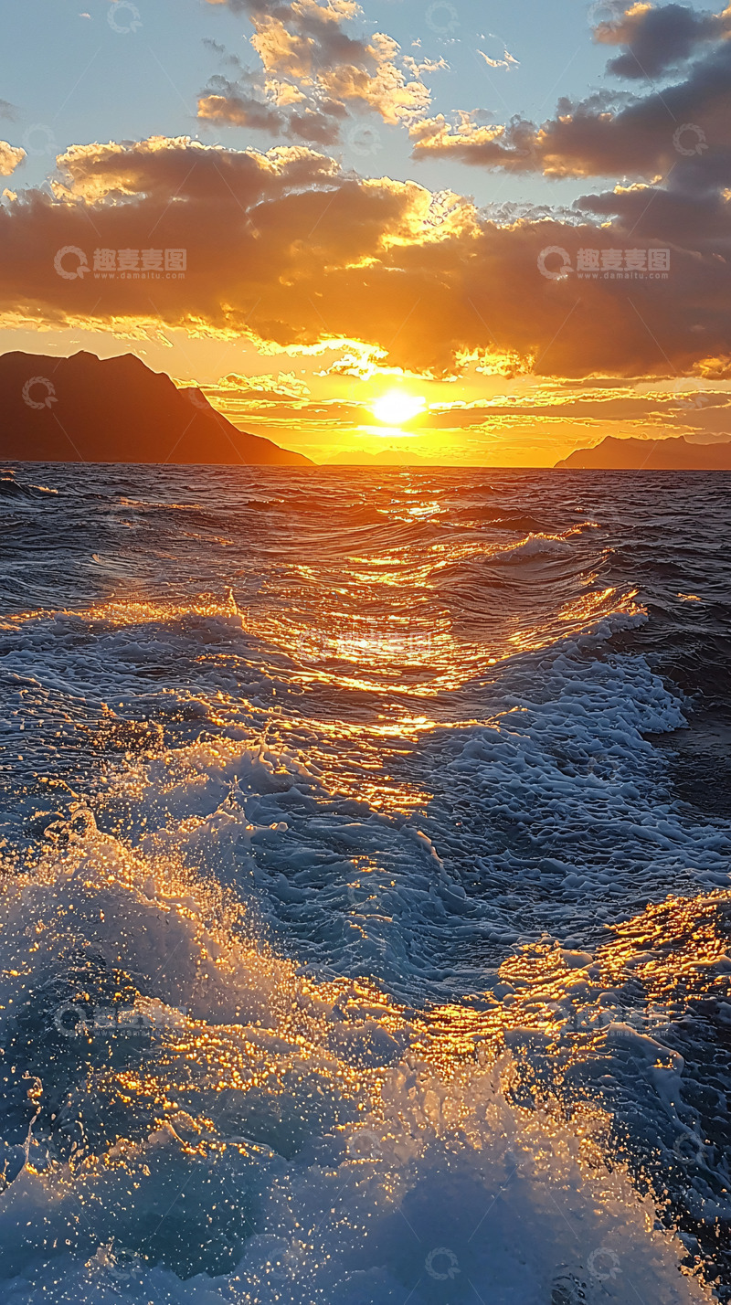 高清大图下载【趣麦麦图】海上日落4