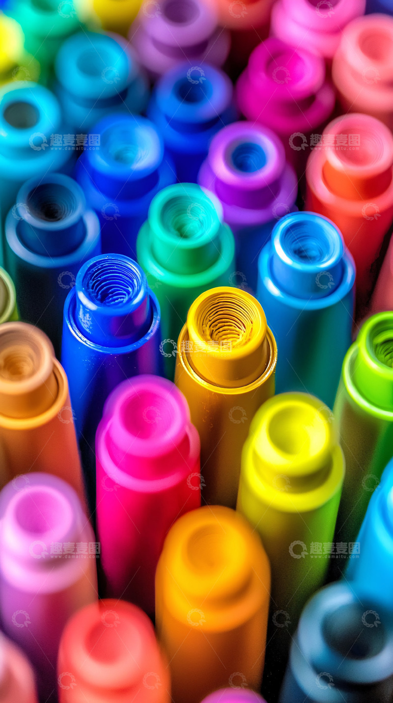 高清大图下载【趣麦麦图】彩色马克笔特写