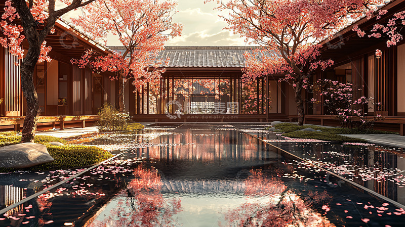 高清大图下载【趣麦麦图】中式庭院