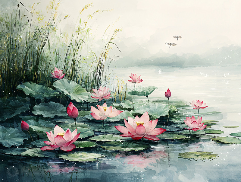 高清大图下载【趣麦麦图】粉色荷花