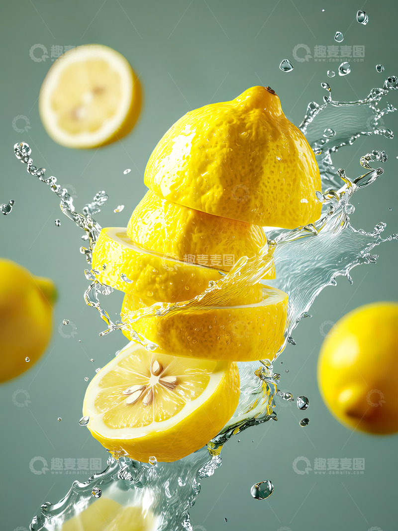 新鲜美味柠檬果蔬摄影5