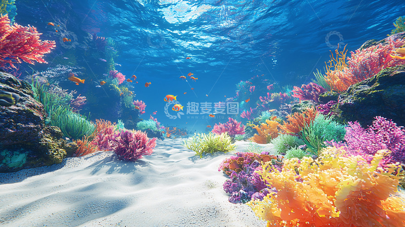 高清大图下载【趣麦麦图】水下珊瑚礁高清图片