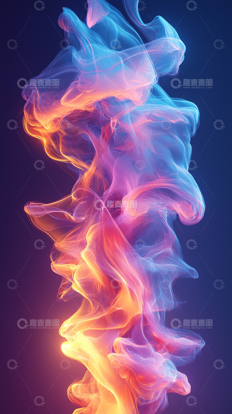 高清大图下载【趣麦麦图】绚丽烟雾状光效