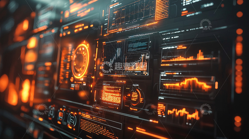 高清大图下载【趣麦麦图】未来科技感的控制面板
