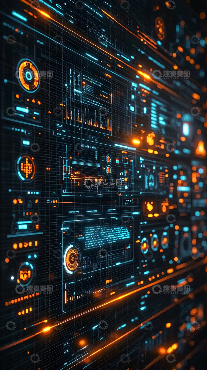 高清大图下载【趣麦麦图】科技控制面板