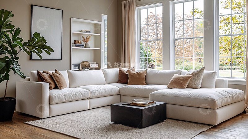 高清大图下载【趣麦麦图】米色客厅高清图片