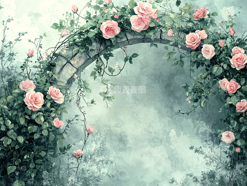 高清大图下载【趣麦麦图】玫瑰拱门高清图片