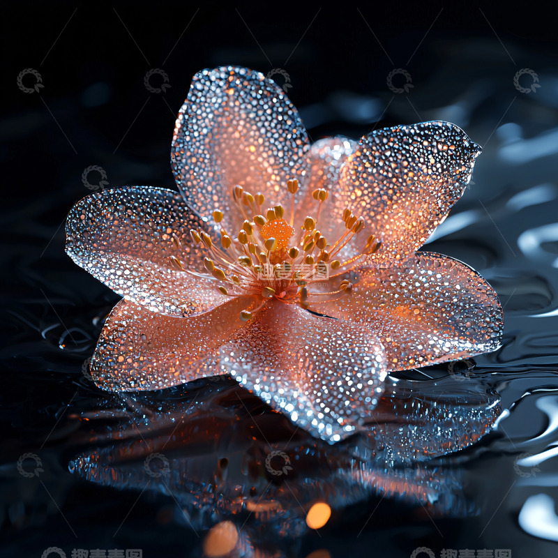 高清大图下载【趣麦麦图】水滴花瓣高清图片