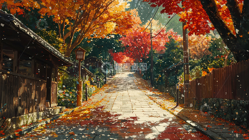 高清大图下载【趣麦麦图】秋日街道高清图片