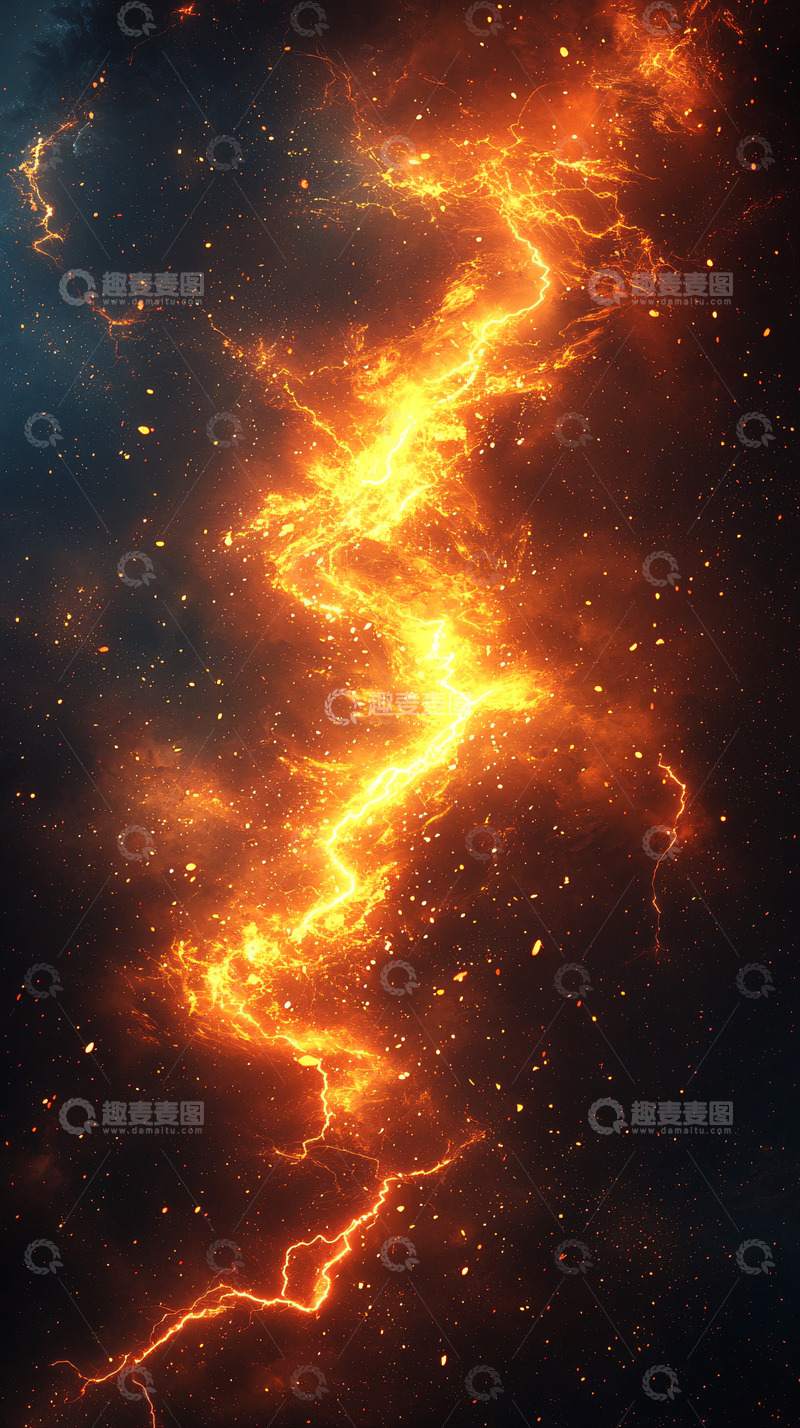 高清大图下载【趣麦麦图】炽热能量穿梭星云间