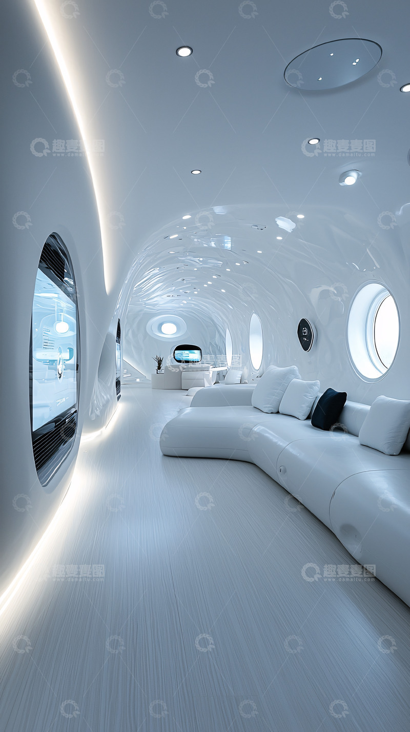 高清大图下载【趣麦麦图】未来主义白色内饰
