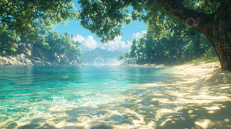 高清大图下载【趣麦麦图】热带海滩的明媚风光