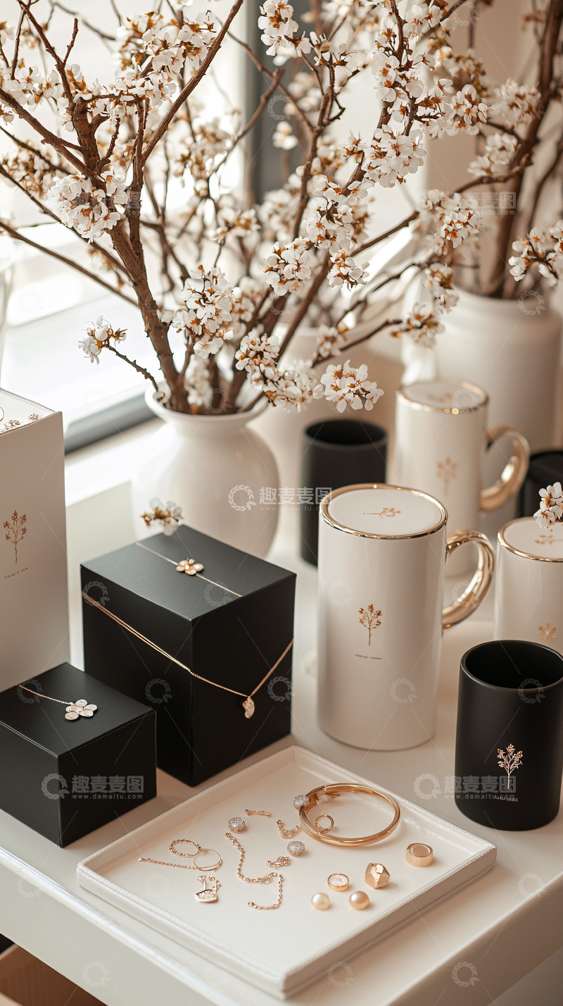 高清大图下载【趣麦麦图】精致珠宝和瓷器静物