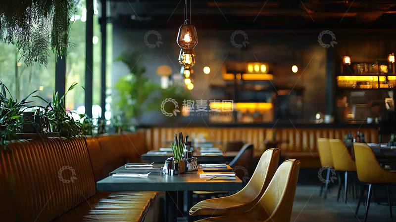 高清大图下载【趣麦麦图】餐厅内部高档环境