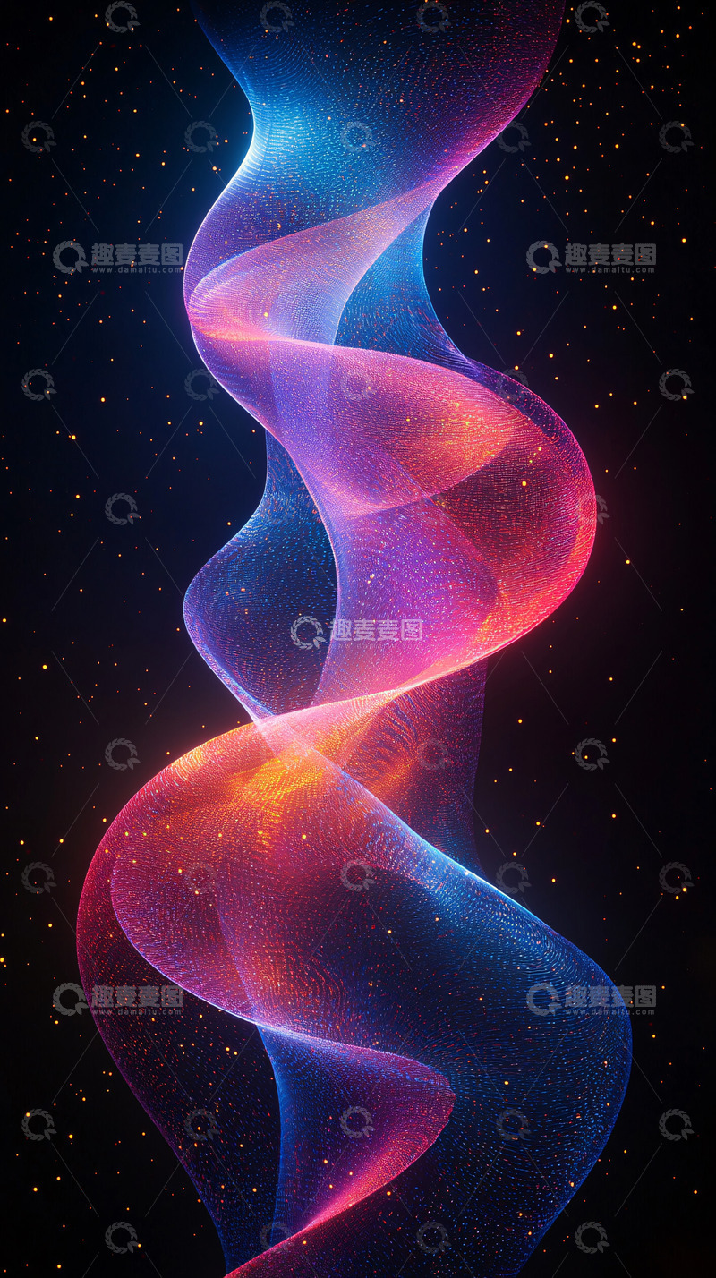 高清大图下载【趣麦麦图】抽象波浪光效