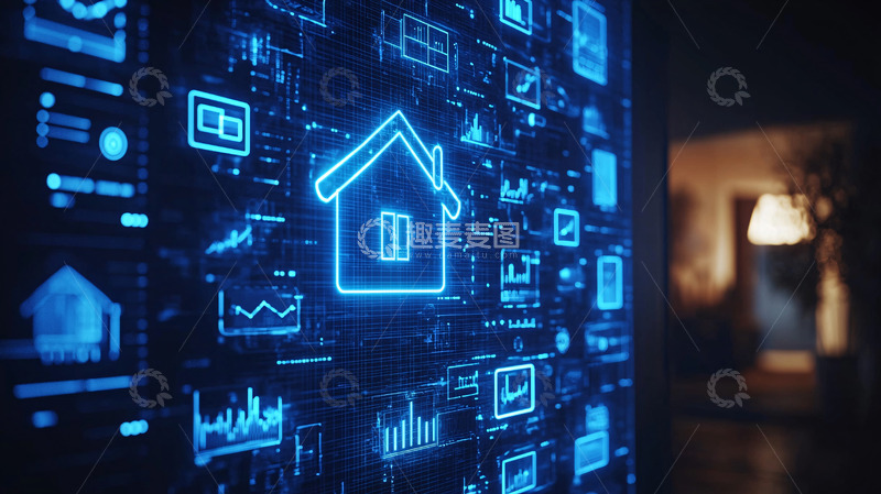 高清大图下载【趣麦麦图】智能家居科技风