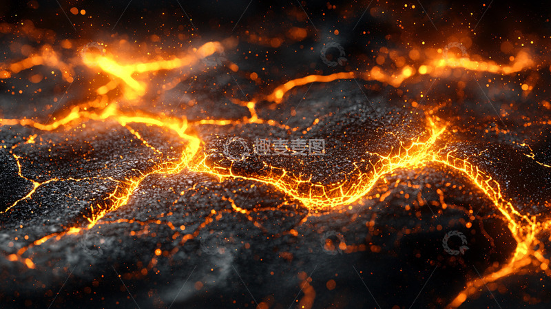 高清大图下载【趣麦麦图】熔岩流动的地表