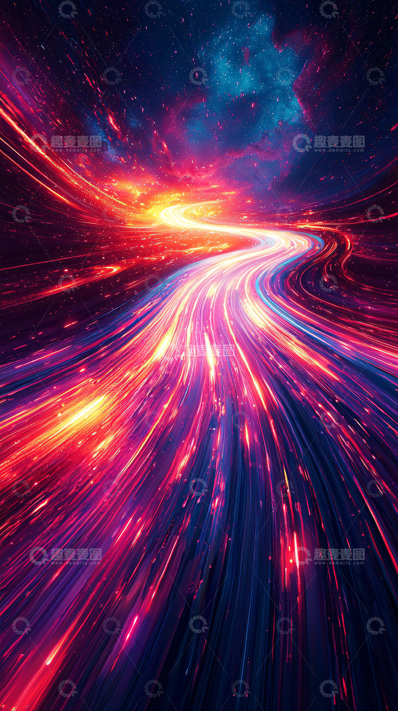 高清大图下载【趣麦麦图】绚丽的光之路通向宇宙