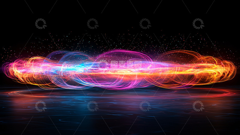 高清大图下载【趣麦麦图】绚丽的光环围绕