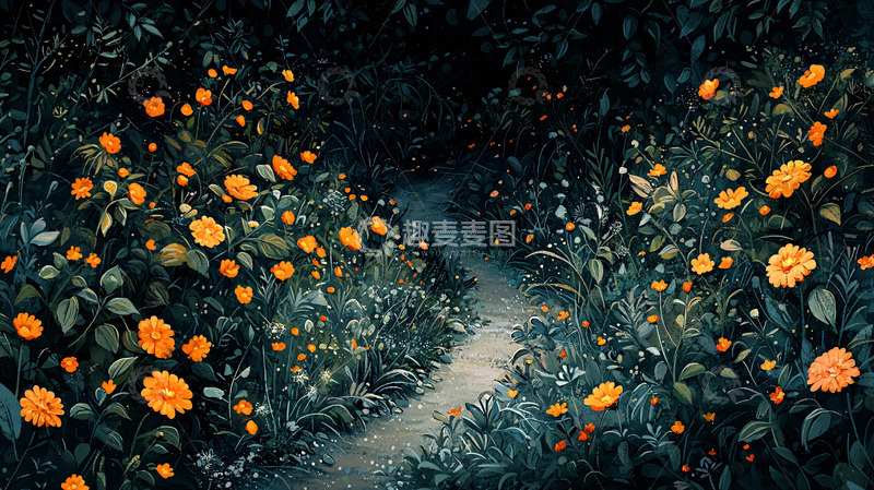 高清大图下载【趣麦麦图】花园小径高清图片
