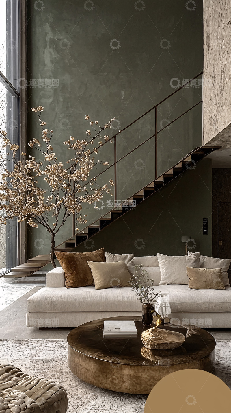 高清大图下载【趣麦麦图】极简高级感客厅