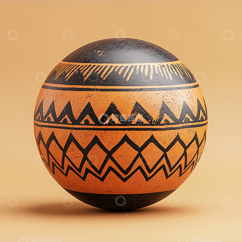 高清大图下载【趣麦麦图】几何图案装饰球体