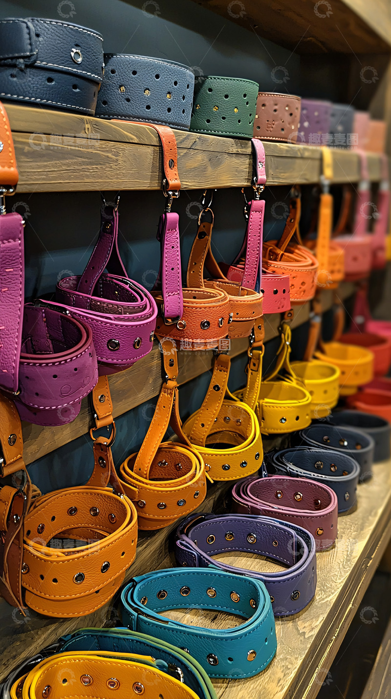 高清大图下载【趣麦麦图】彩色皮质束缚用具