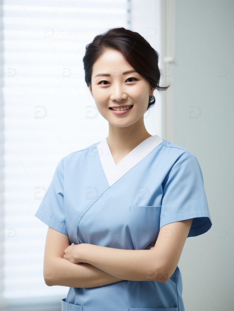 高清大图下载【趣麦麦图】一位微笑的护士