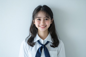 微笑的一位中学少女