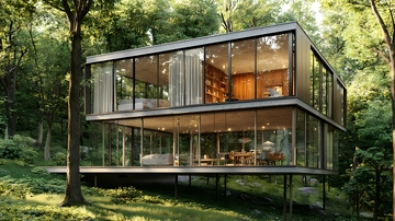 现代简约玻璃别墅