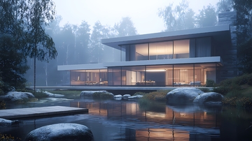 现代简约观景池别墅