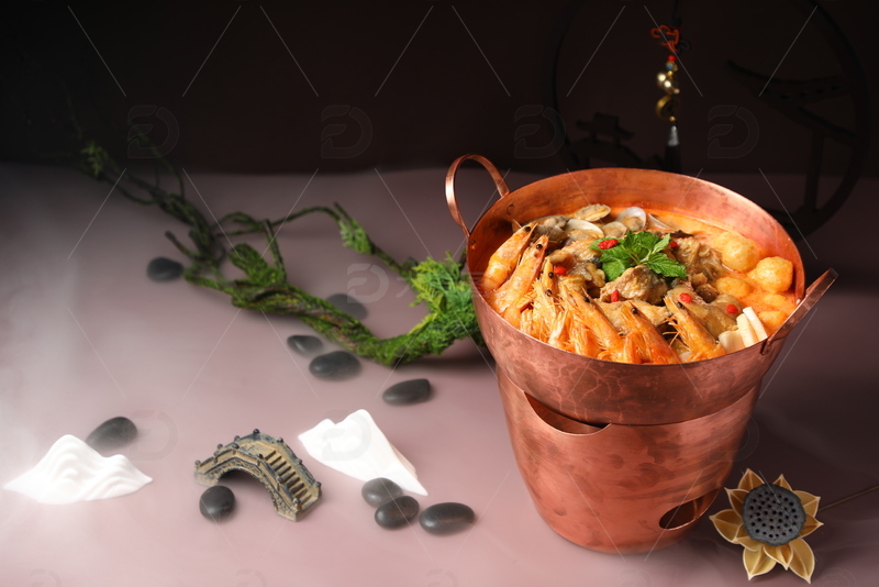 高清大图下载【趣麦麦图】冬阴功滋补鱼锅