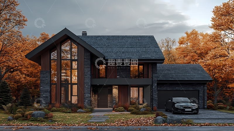 高清大图下载【趣麦麦图】复古气息的别墅