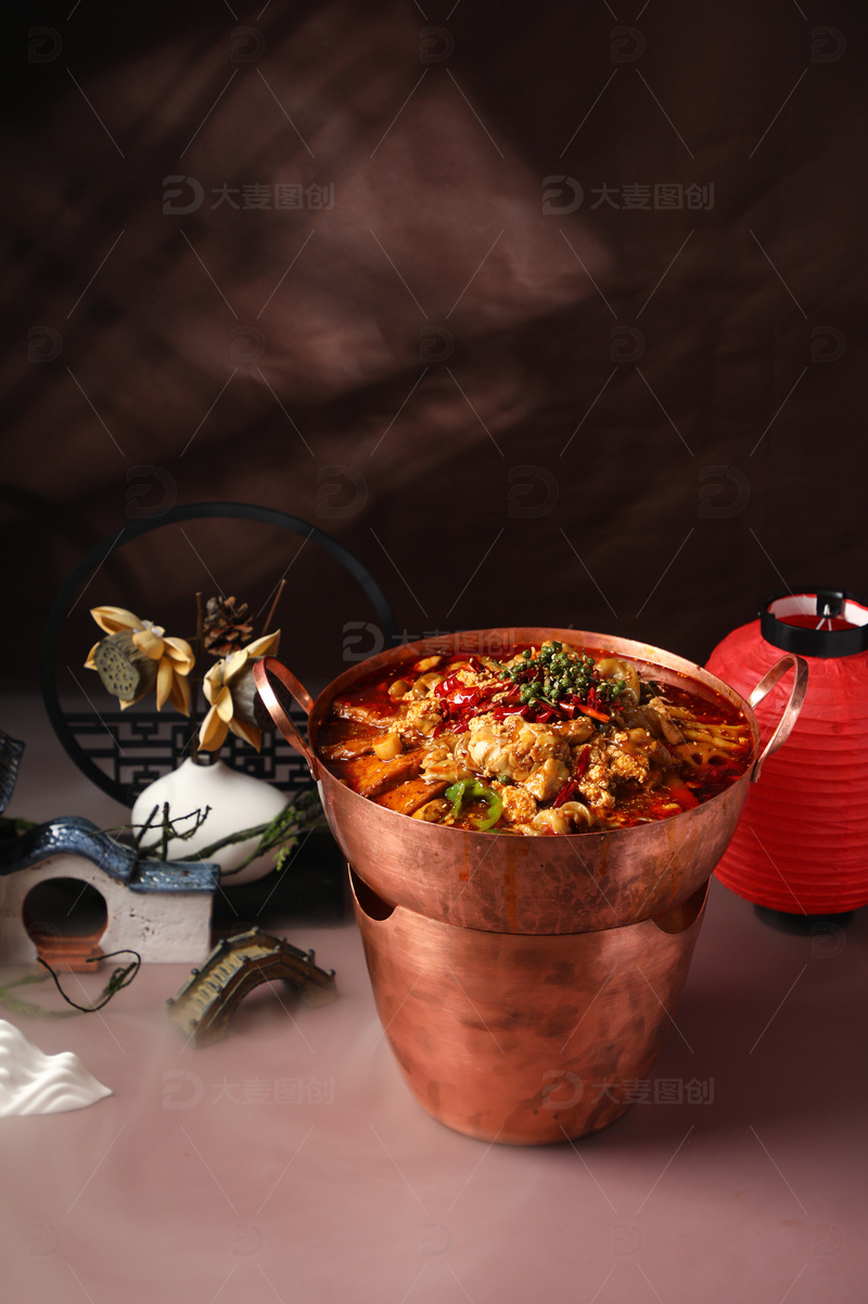 高清大图下载【趣麦麦图】吃货麻辣鱼杂煲