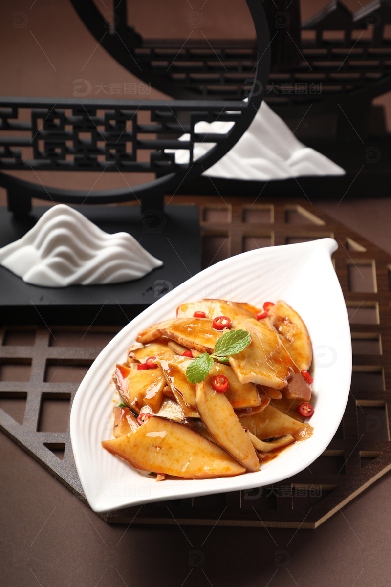 高清大图下载【趣麦麦图】藤椒爆螺片凉菜2