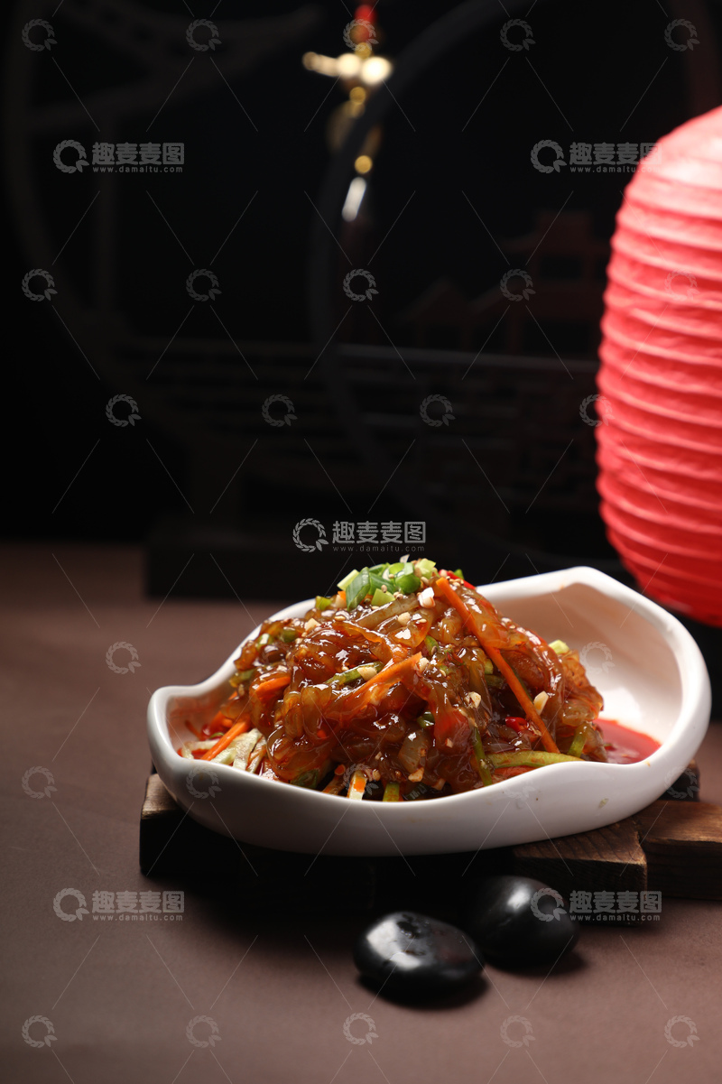 高清大图下载【趣麦麦图】香醋拌蛰皮凉菜1