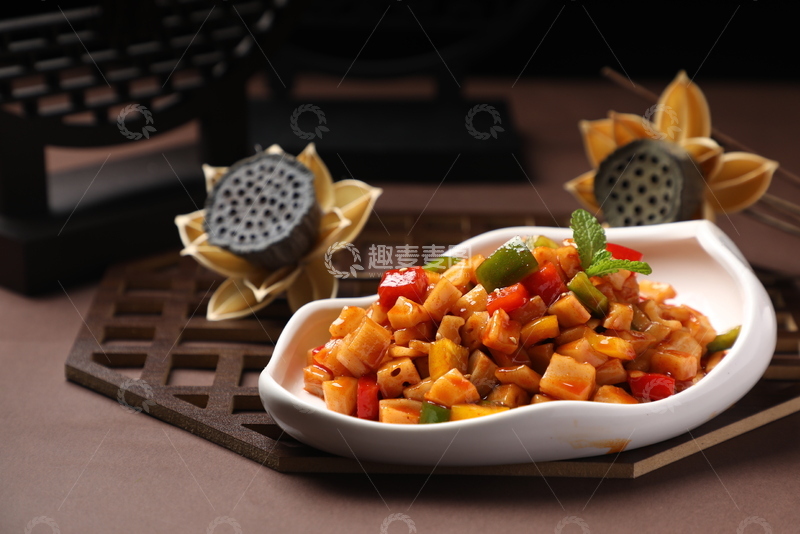 高清大图下载【趣麦麦图】白玉藕丁凉菜2