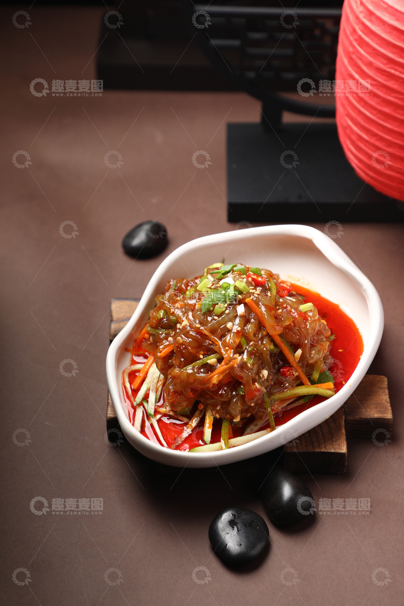 高清大图下载【趣麦麦图】香醋拌蛰皮凉菜4