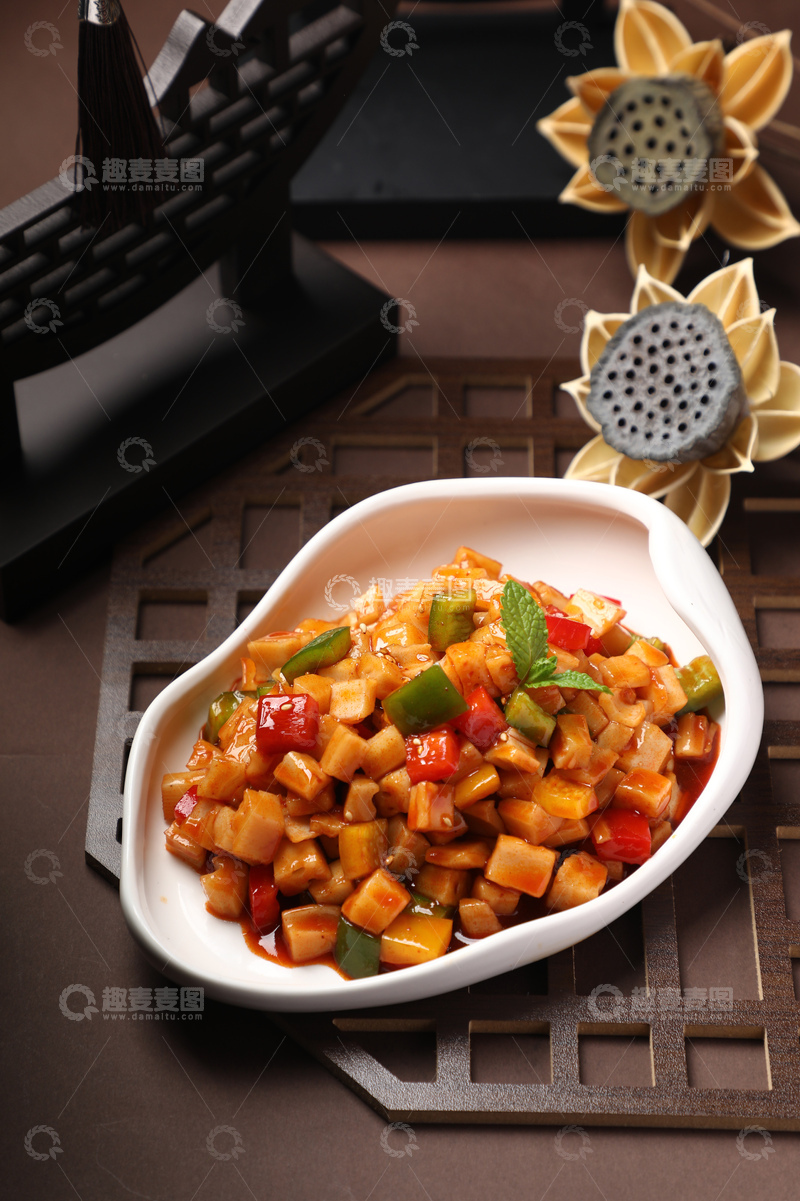 高清大图下载【趣麦麦图】白玉藕丁凉菜